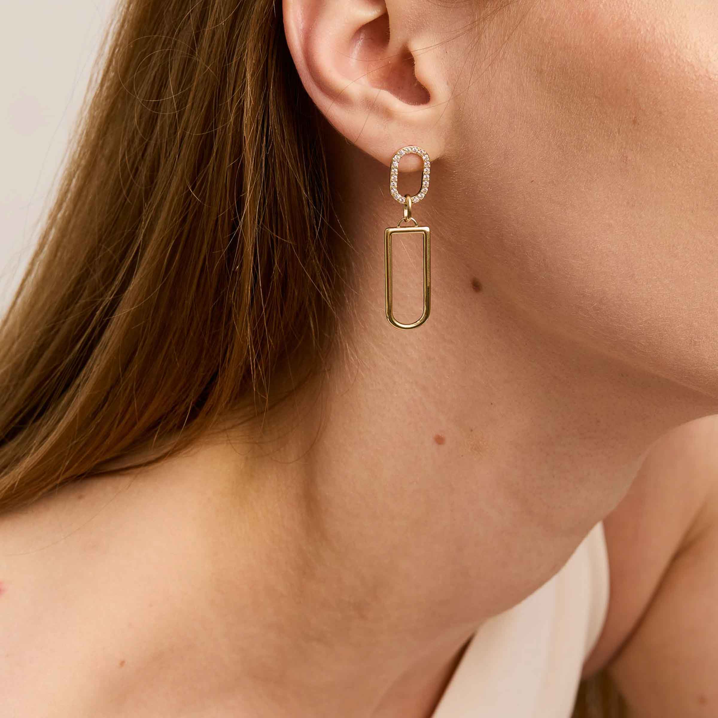 Cercei „Lise" Argint 925 – Placaj Aur 2 Microni