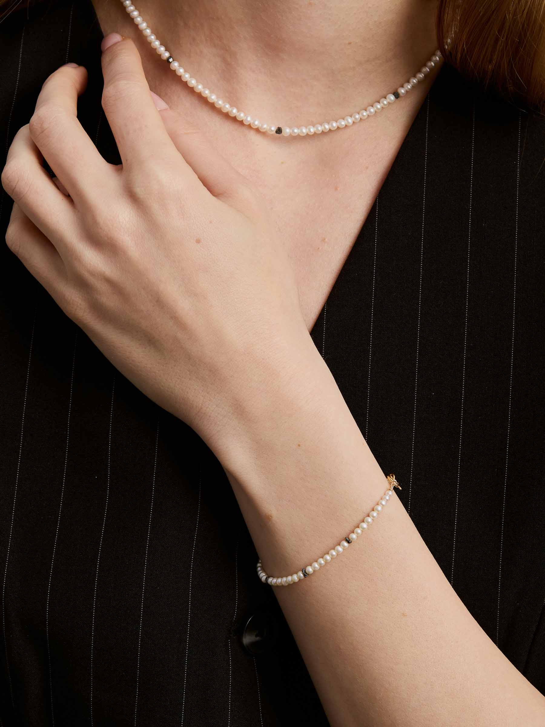 Meyiuri Bracelet - Black Diamonds & Gold