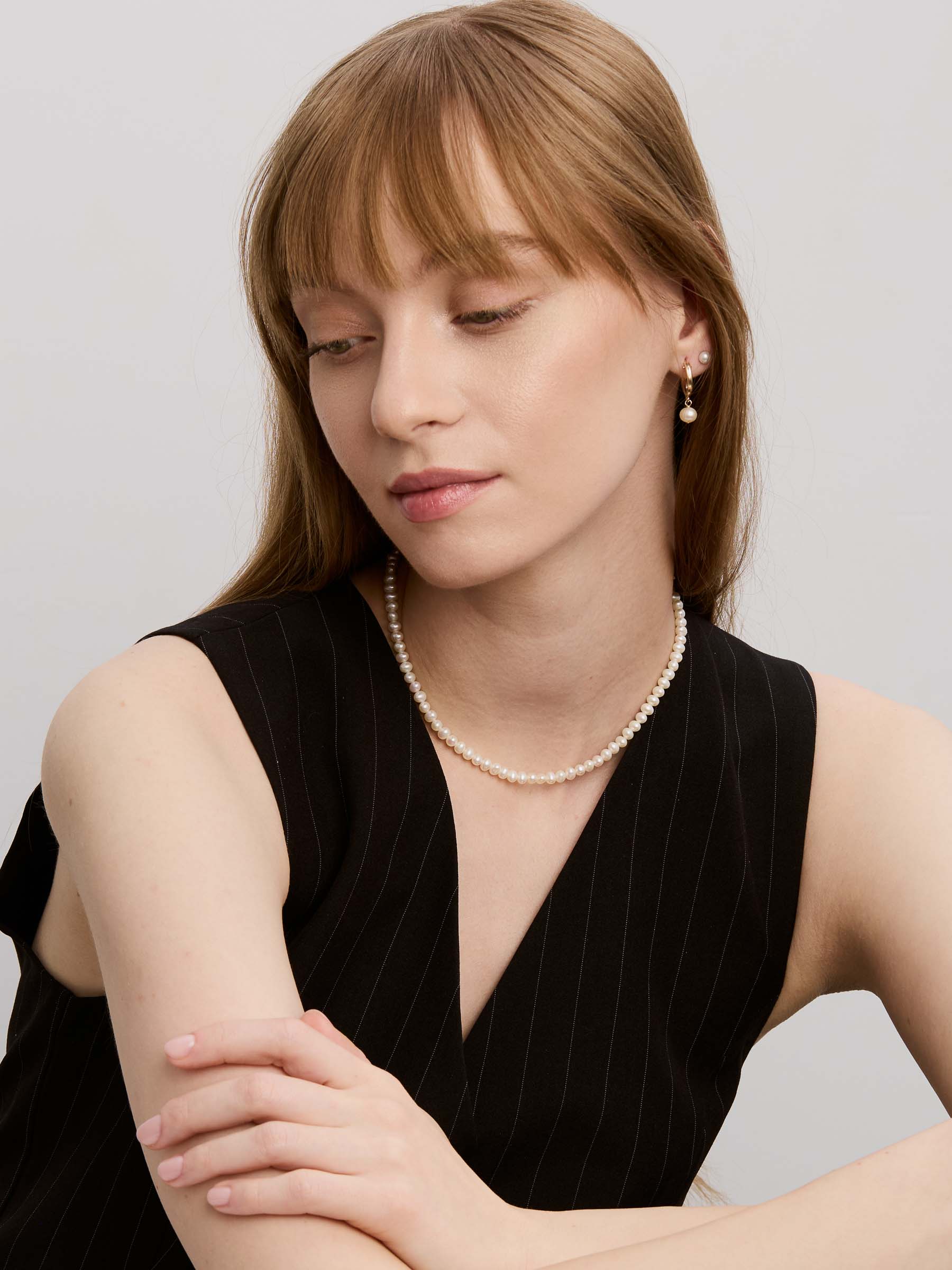 Miki Earrings - Gold & Pearls