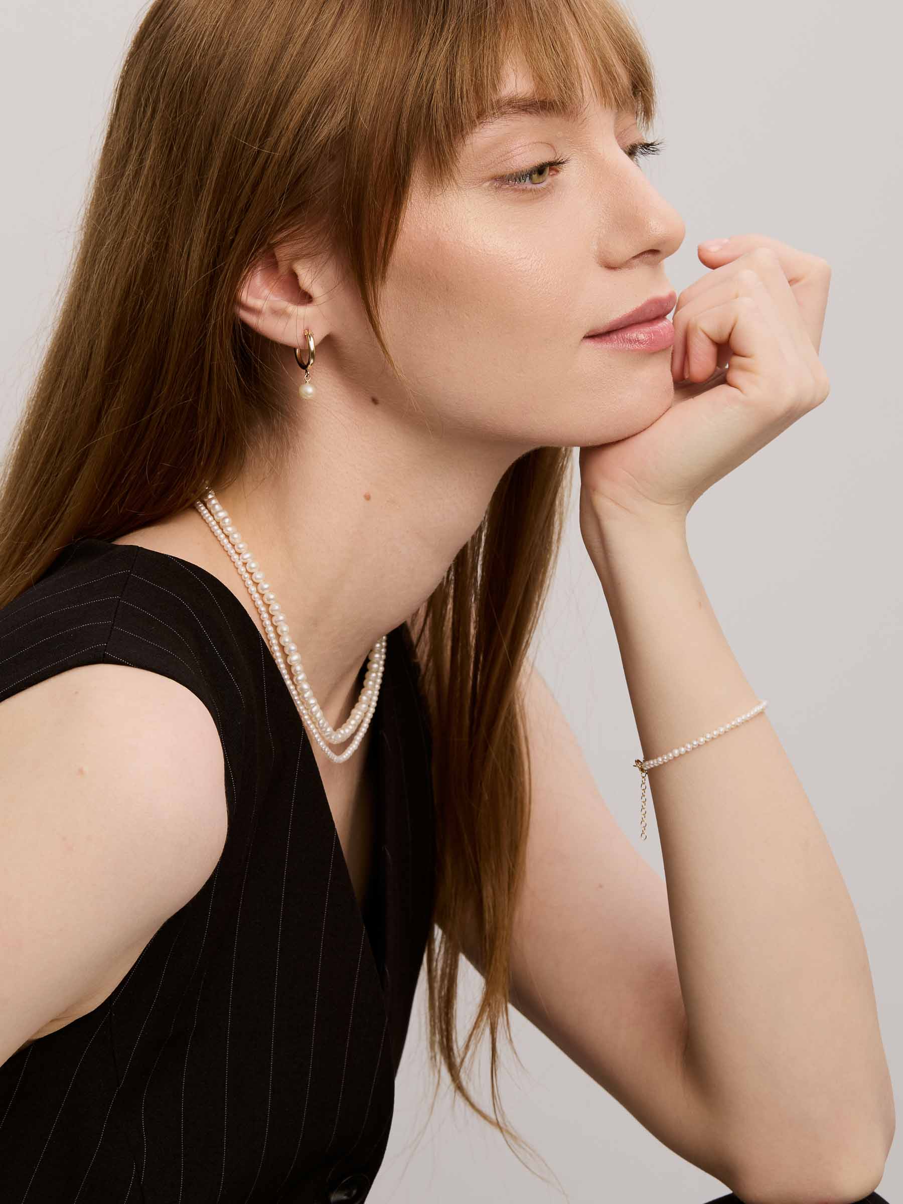 Miki Earrings - Gold & Pearls