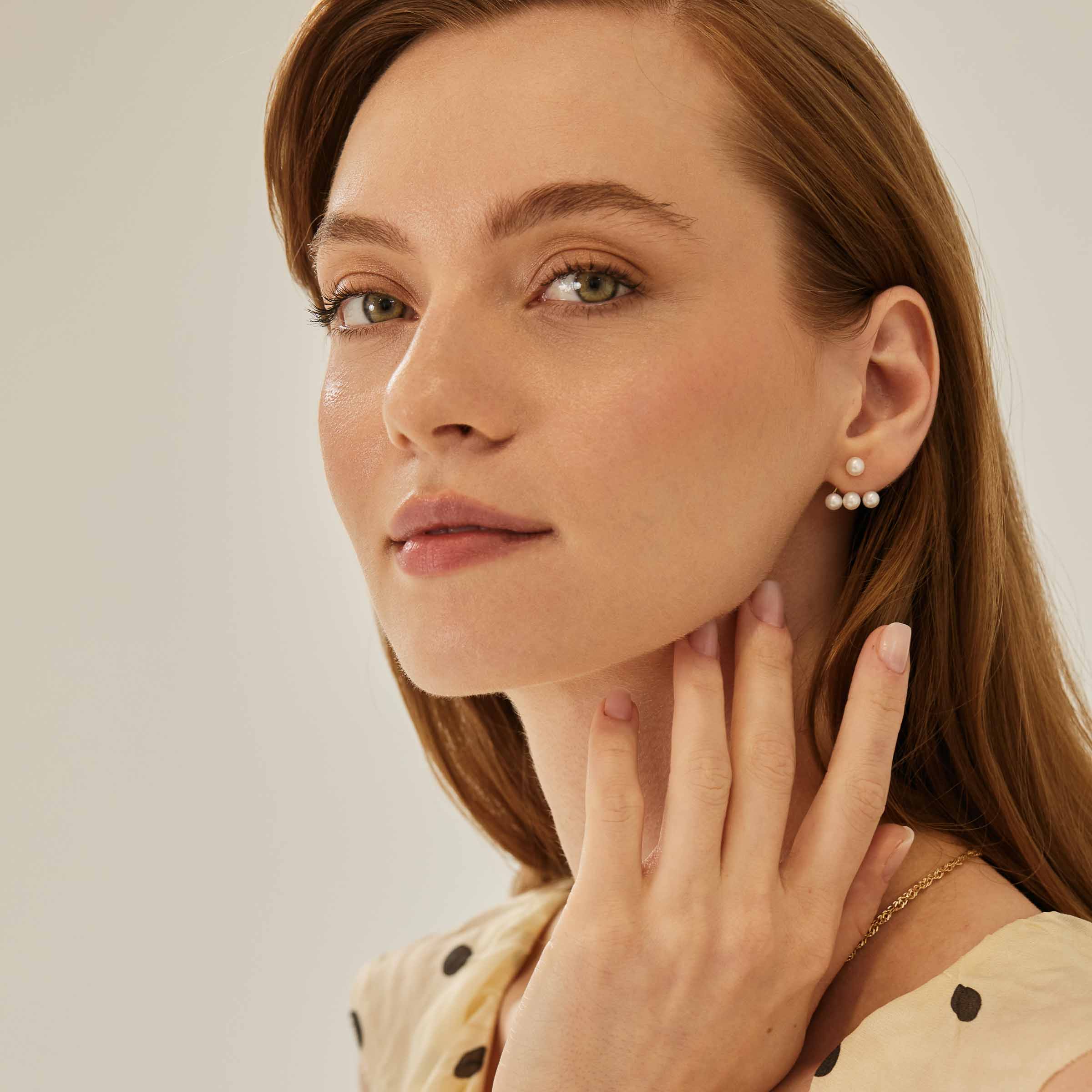 "Aria" Sterling Silver 925 Earrings with Pearls and 2 Micron Gold