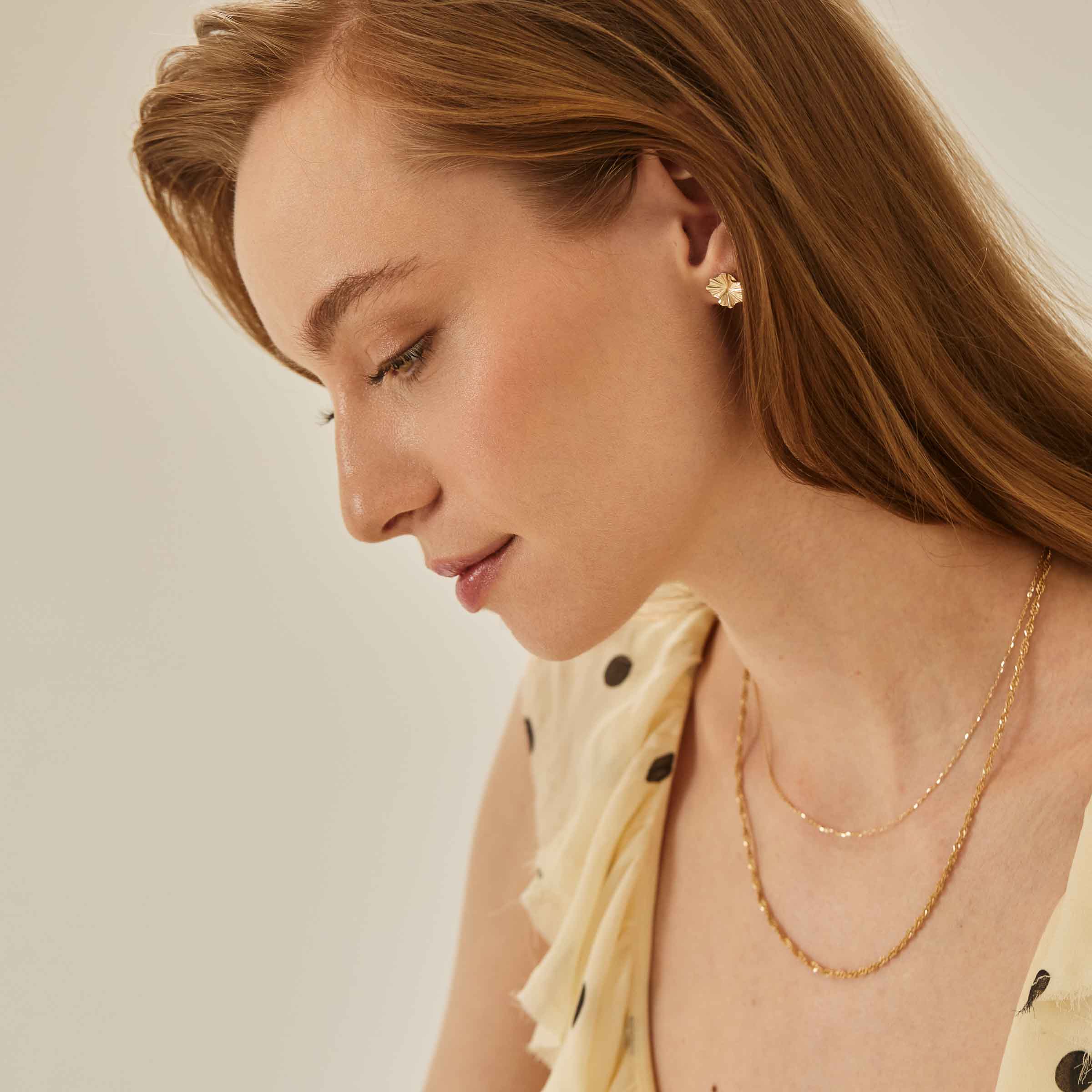 Cercei Stud „Ayia” din Aur 14K