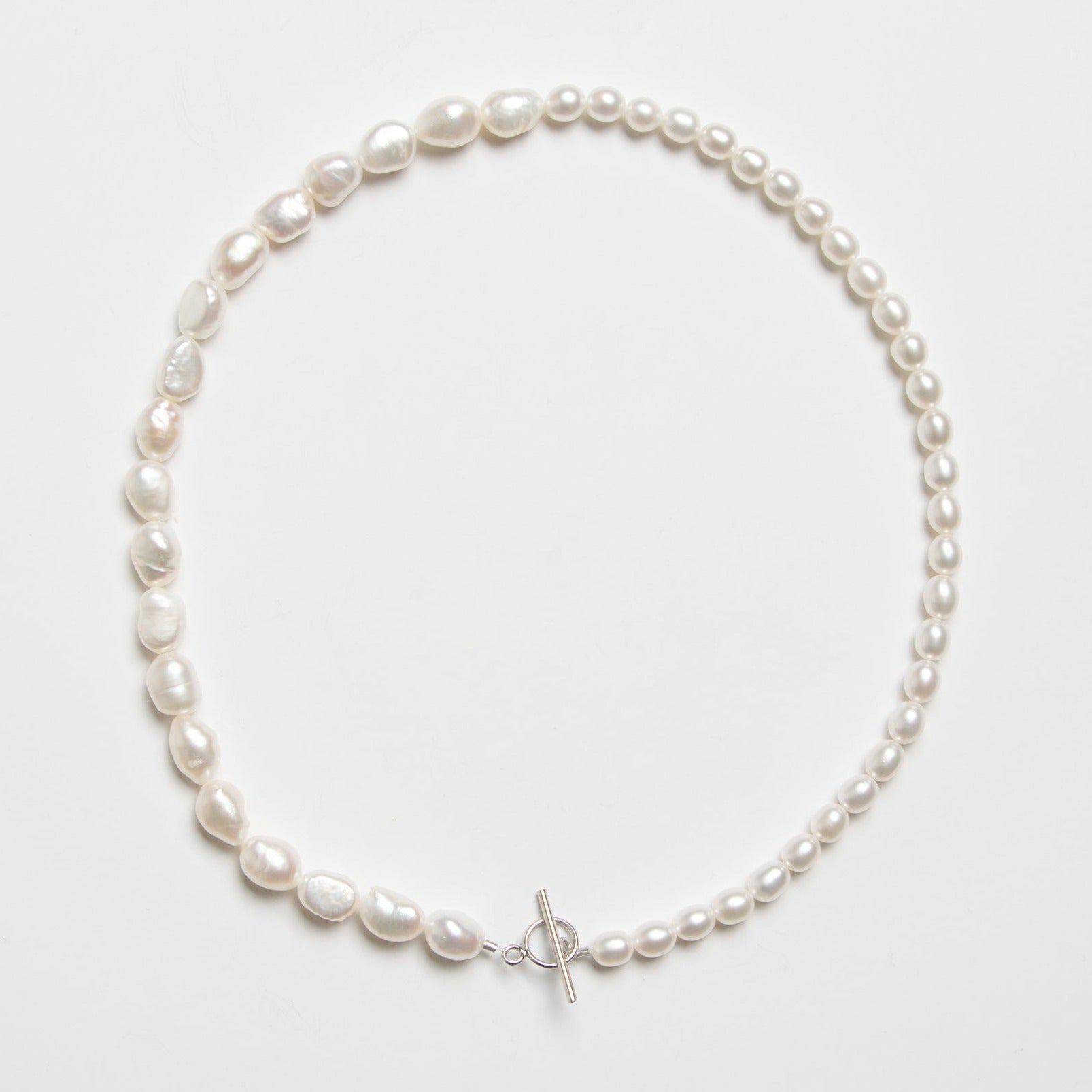 La Rafinee Pearl Necklace Silver