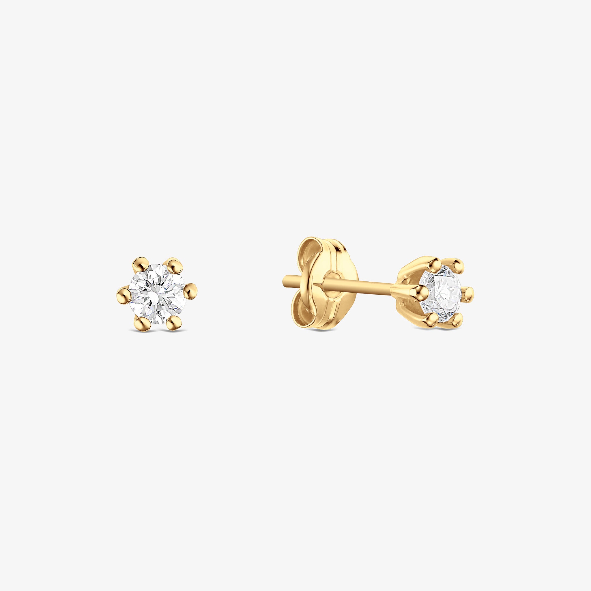 Cercei „Yves 2” din Aur 14K cu Diamante de 0.2 ct