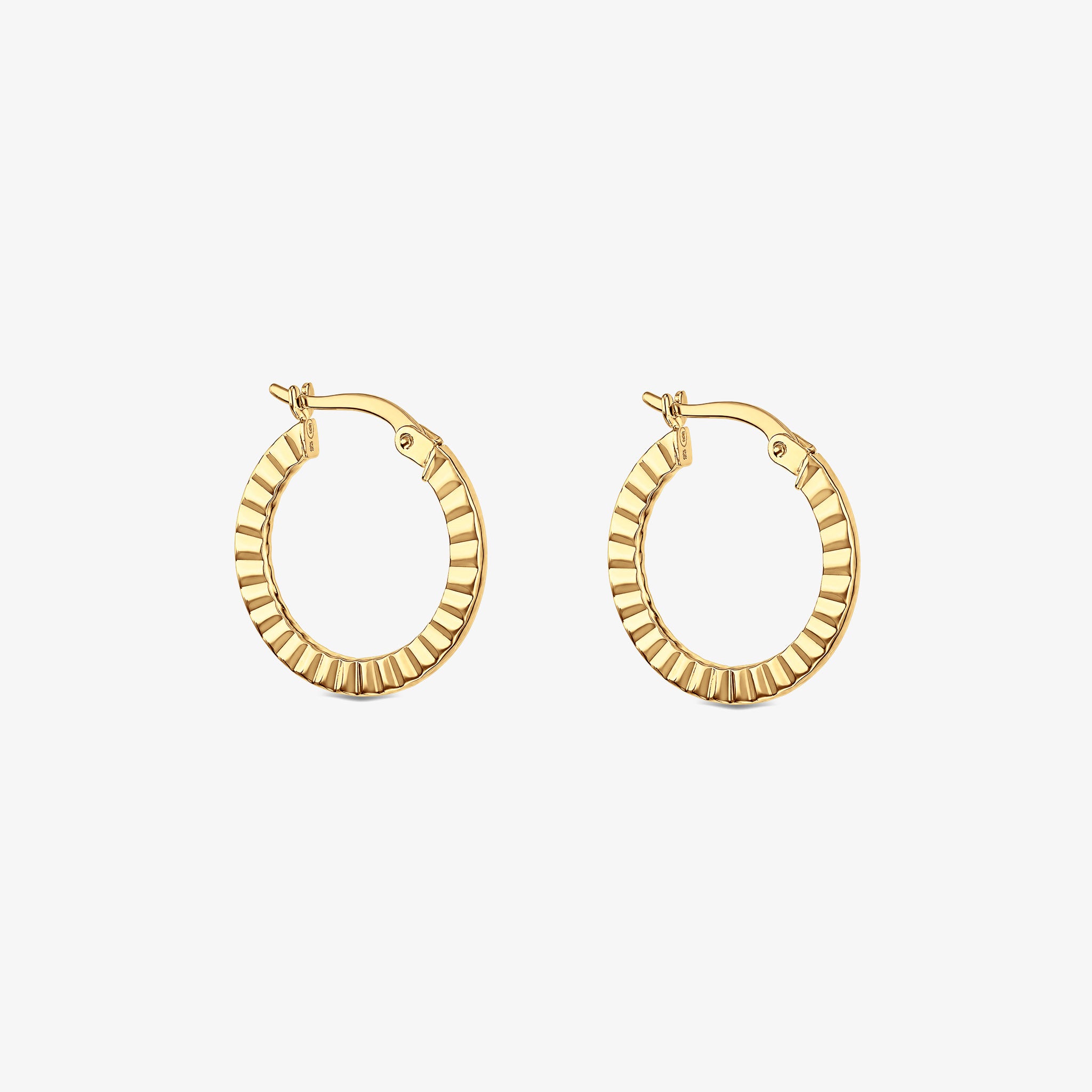 Cercei rotunzi „Léa” din Aur Galben 14K 15 mm diametru