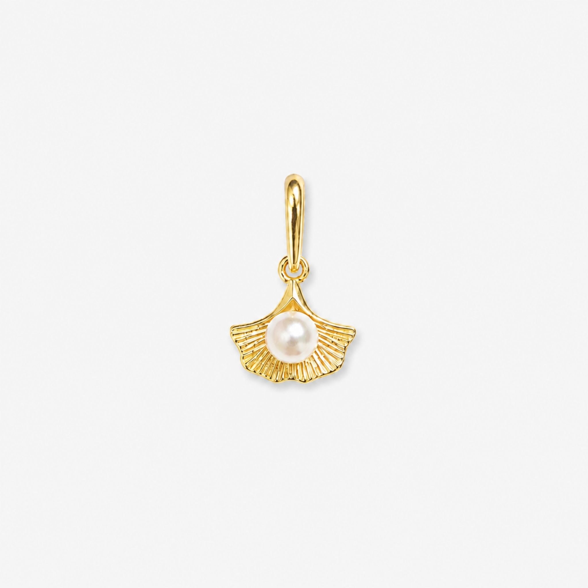 Ginko Pendant - 14K Gold