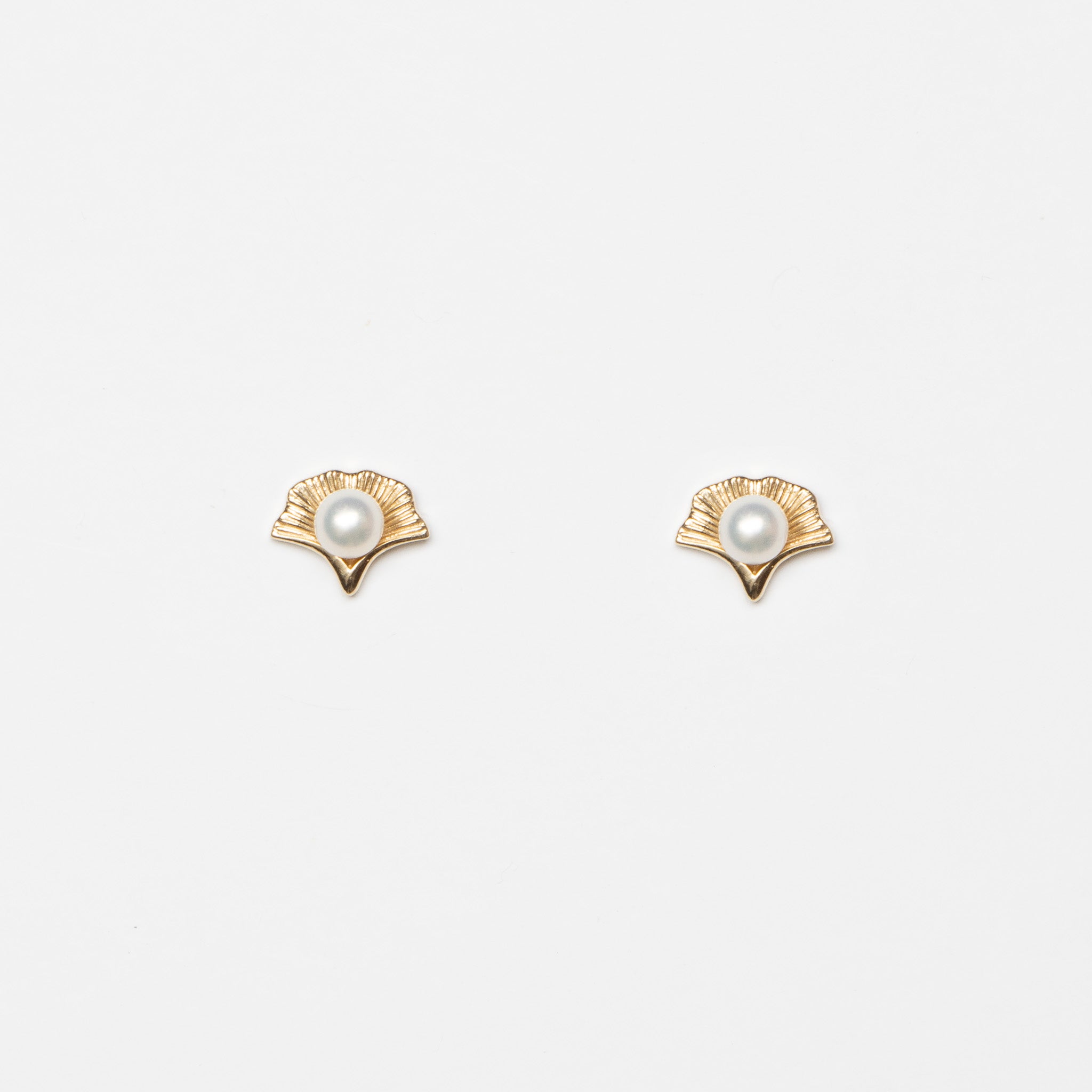 Ginko Earrings - 14K Gold