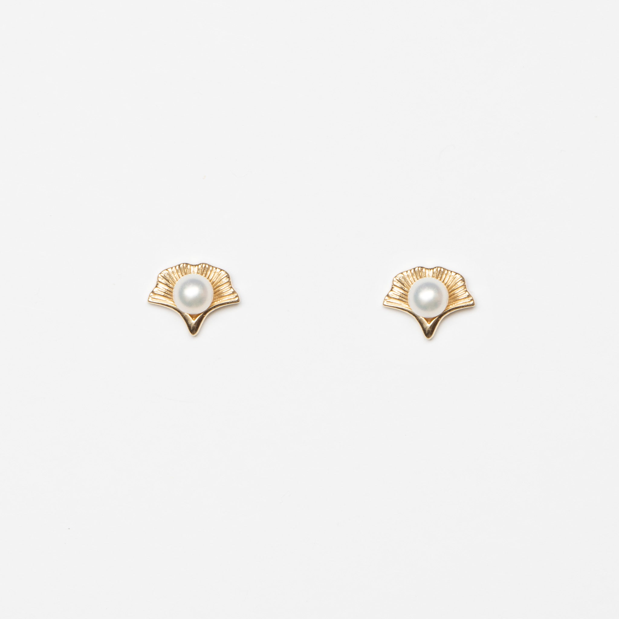 Ginko Earrings - 14K Gold