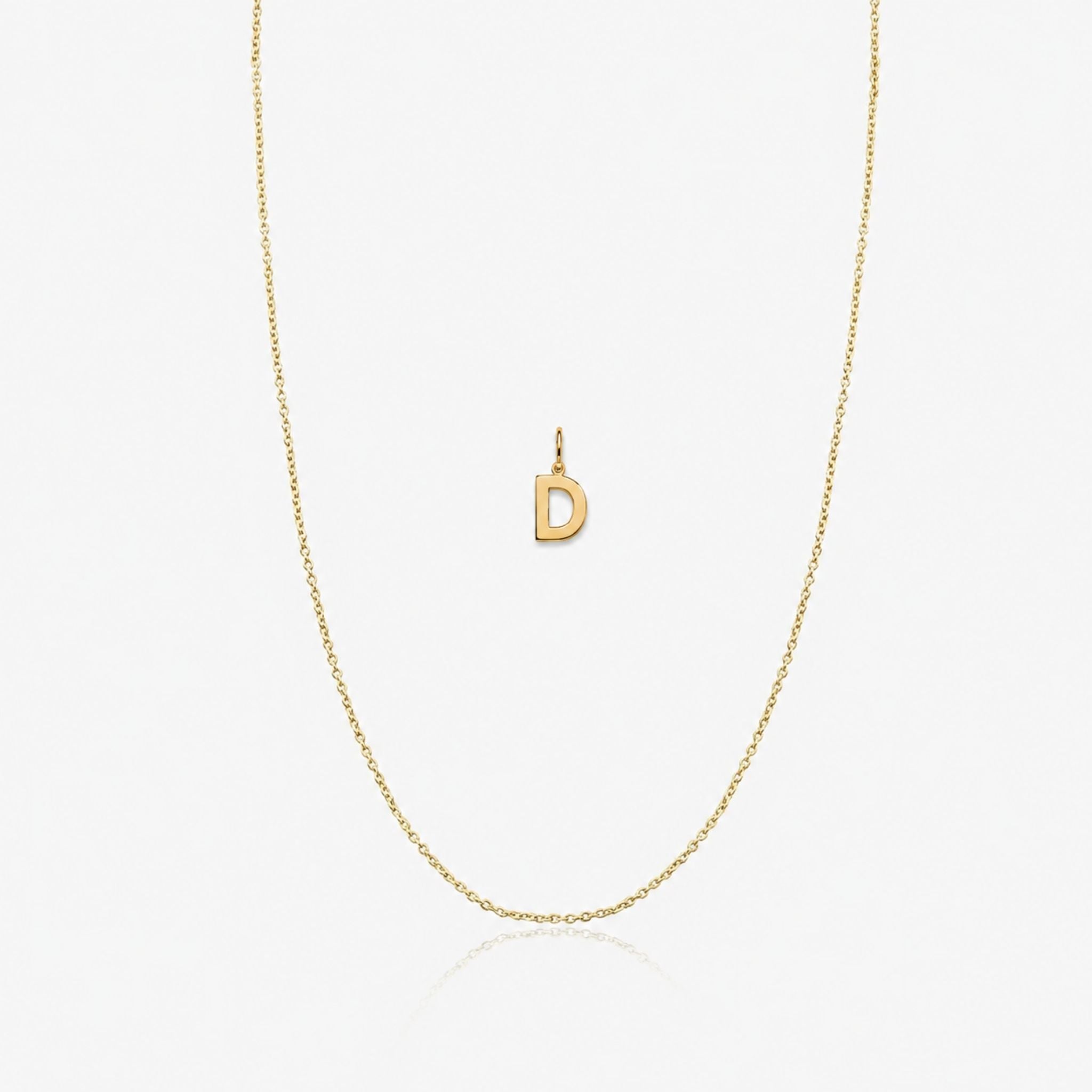 Colier „Letters” din Aur 14K 45 cm Litera