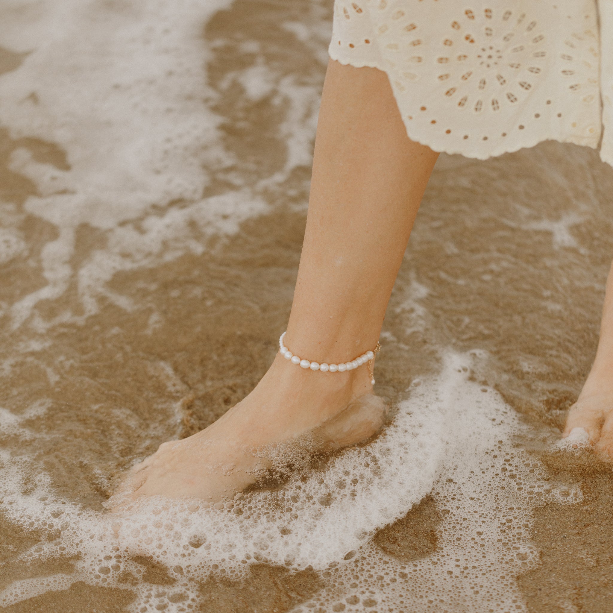 Sofia Pearl Anklet