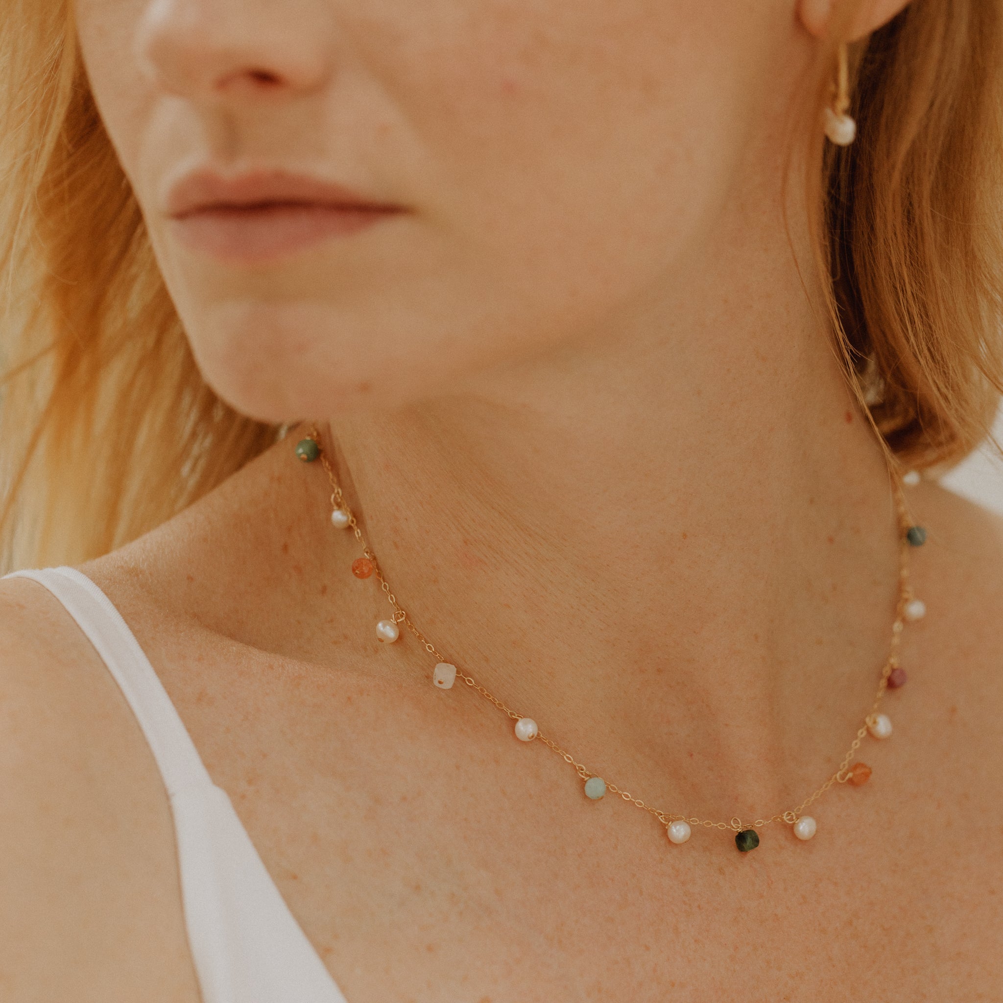 Happy Pearls & Tourmaline Necklace