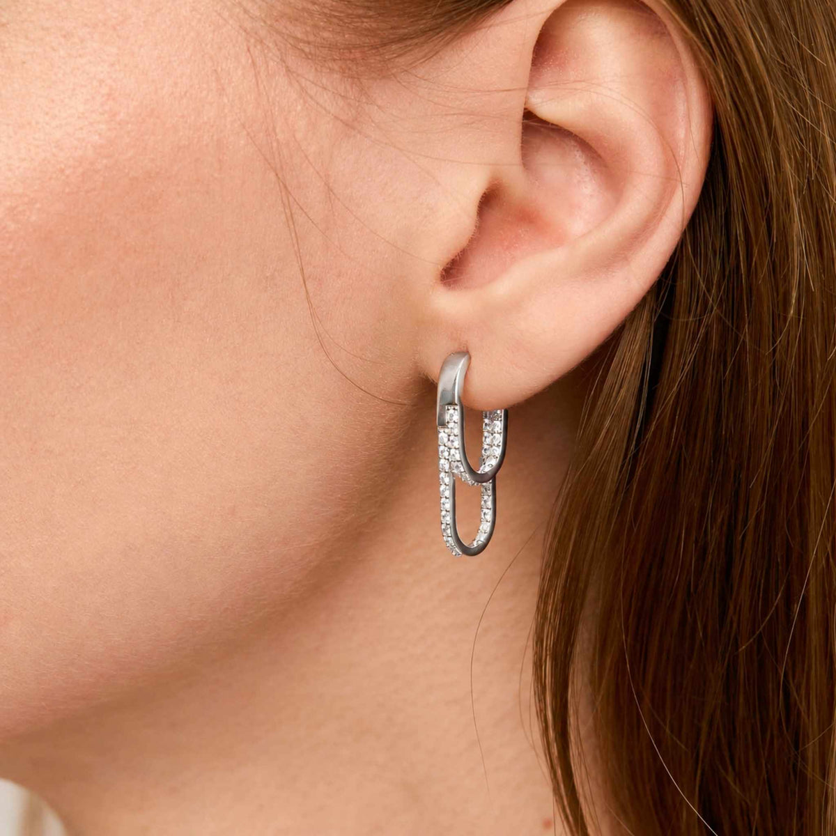 Rika Earrings Big - Silver