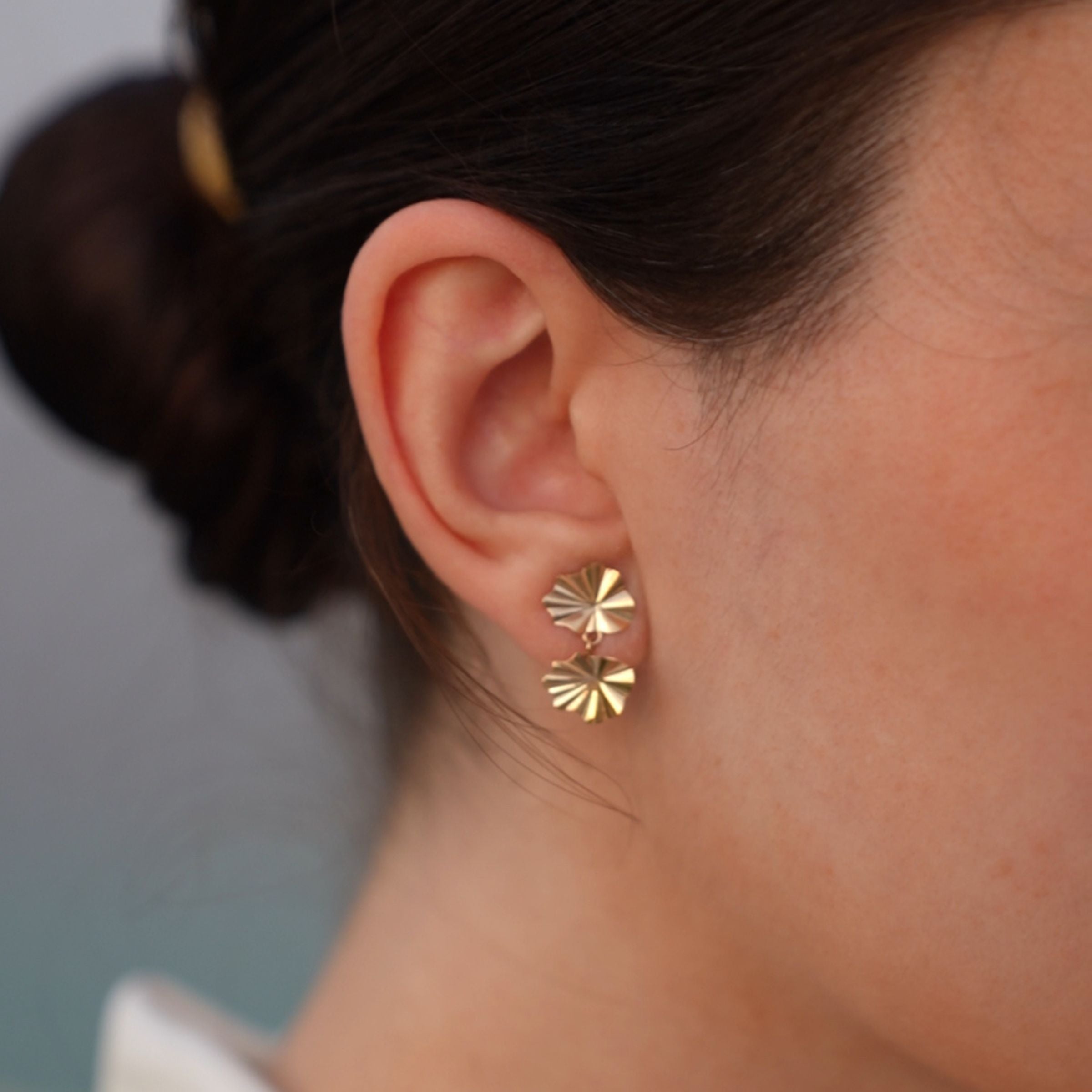 Cercei Stud „Leya” din Aur 14K