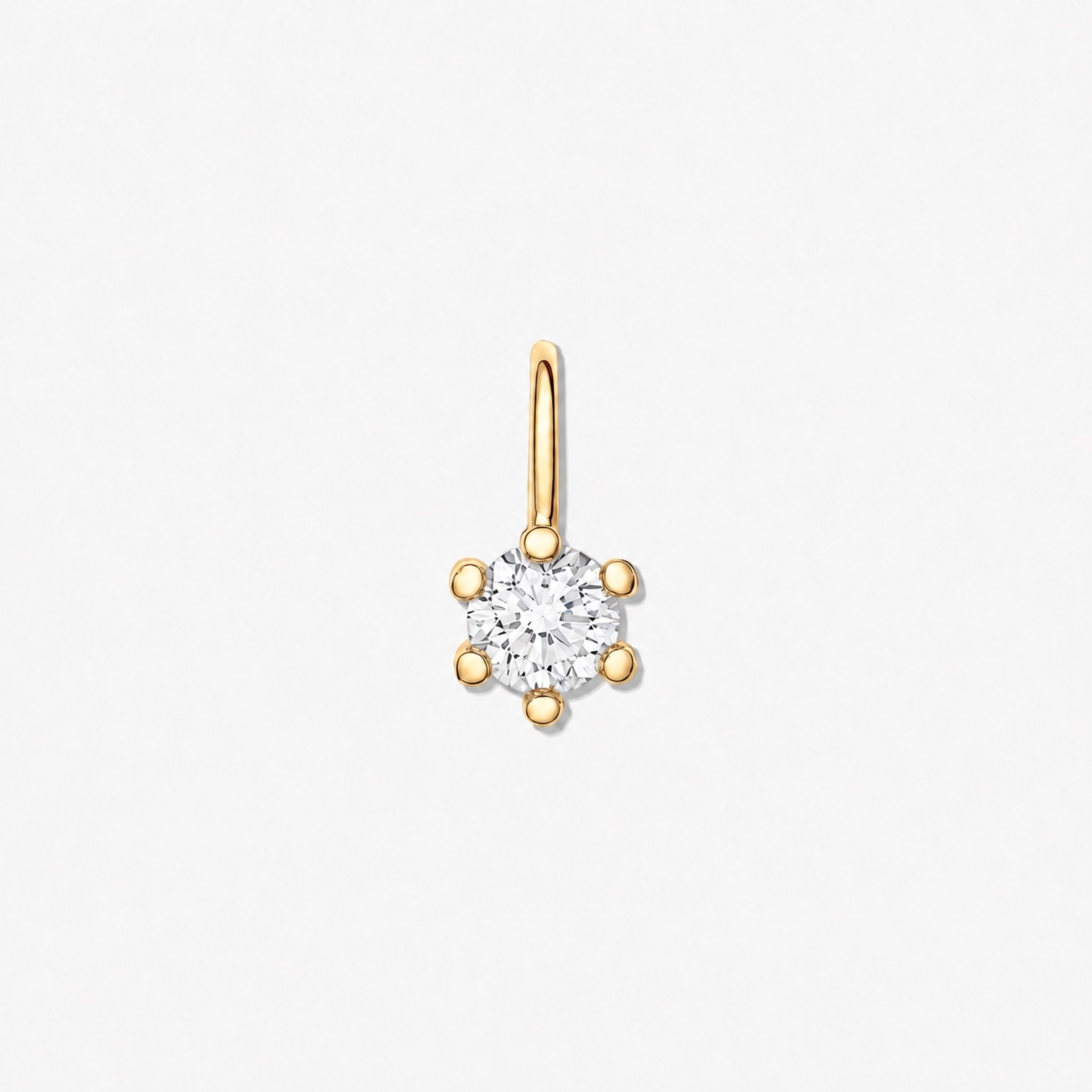 Pandantiv „Yves” din Aur 14K • Diamant Natural VVS 0.10 carate