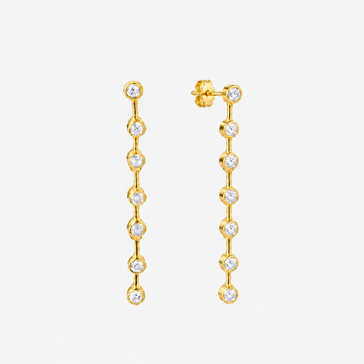 Cercei „Drops" Argint 925 si Placaj Aur 2 Microni