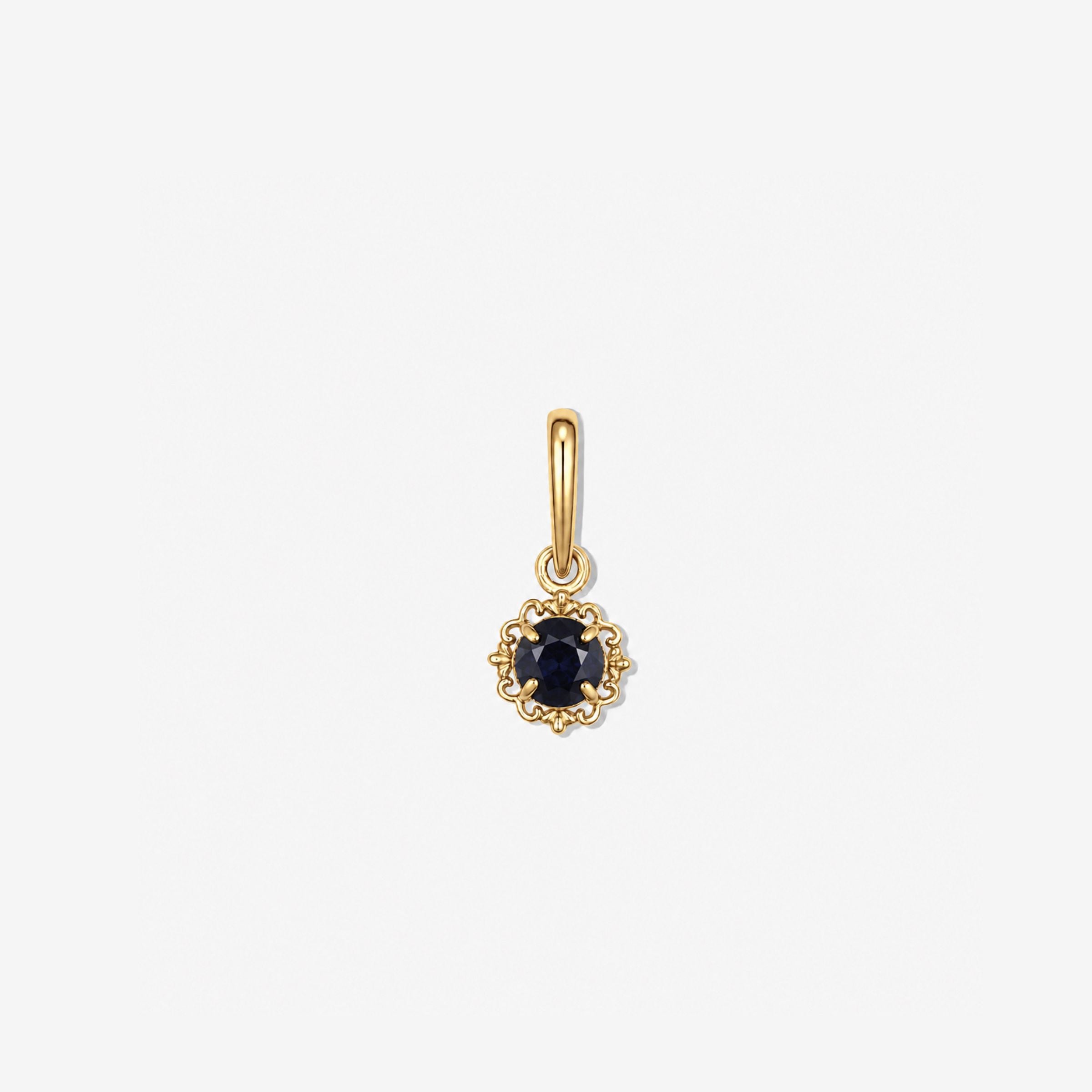 Pandantiv „Hana” din Aur 14K cu Safir Natural