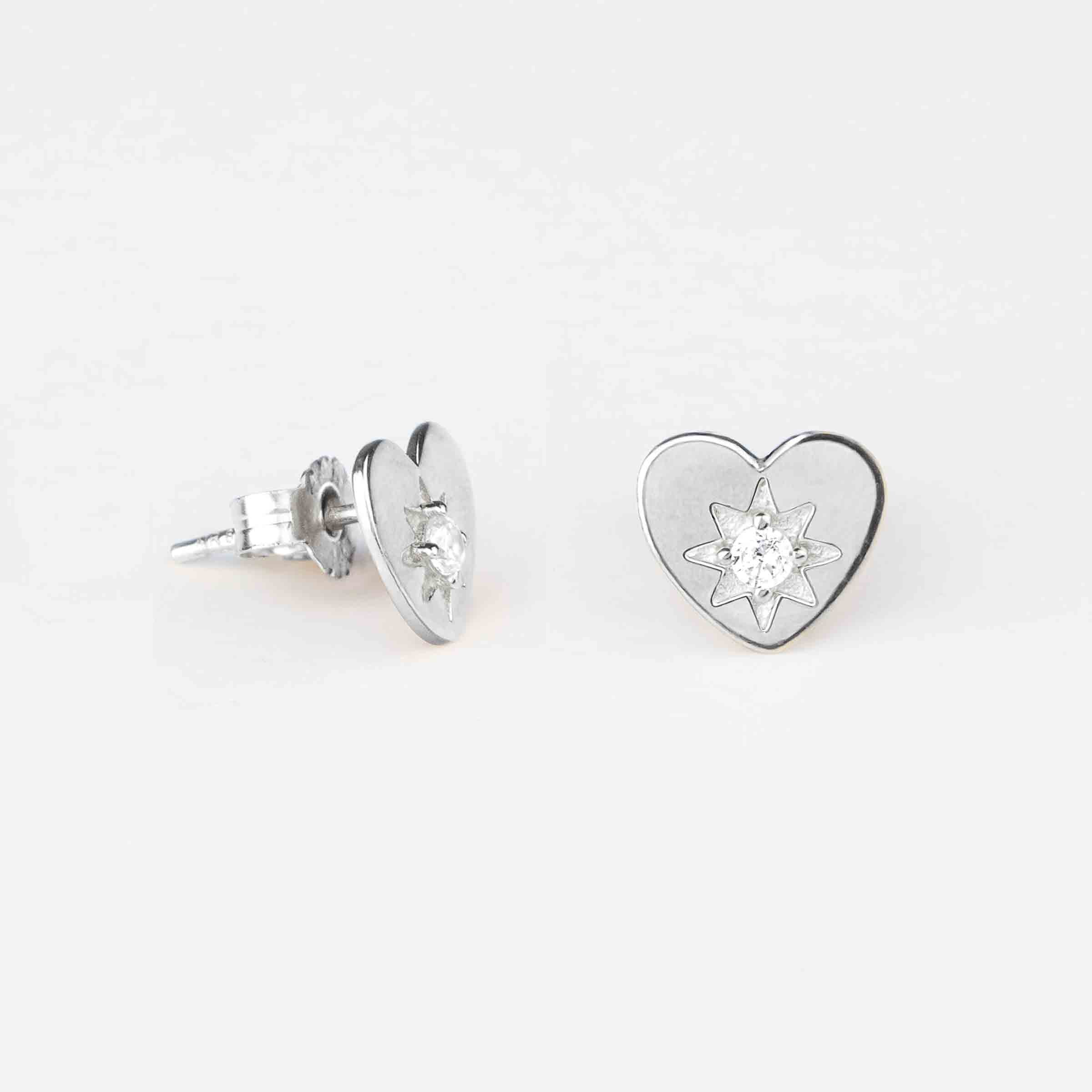 Cercei „Amour" Argint 925 – Placaj Rodiu