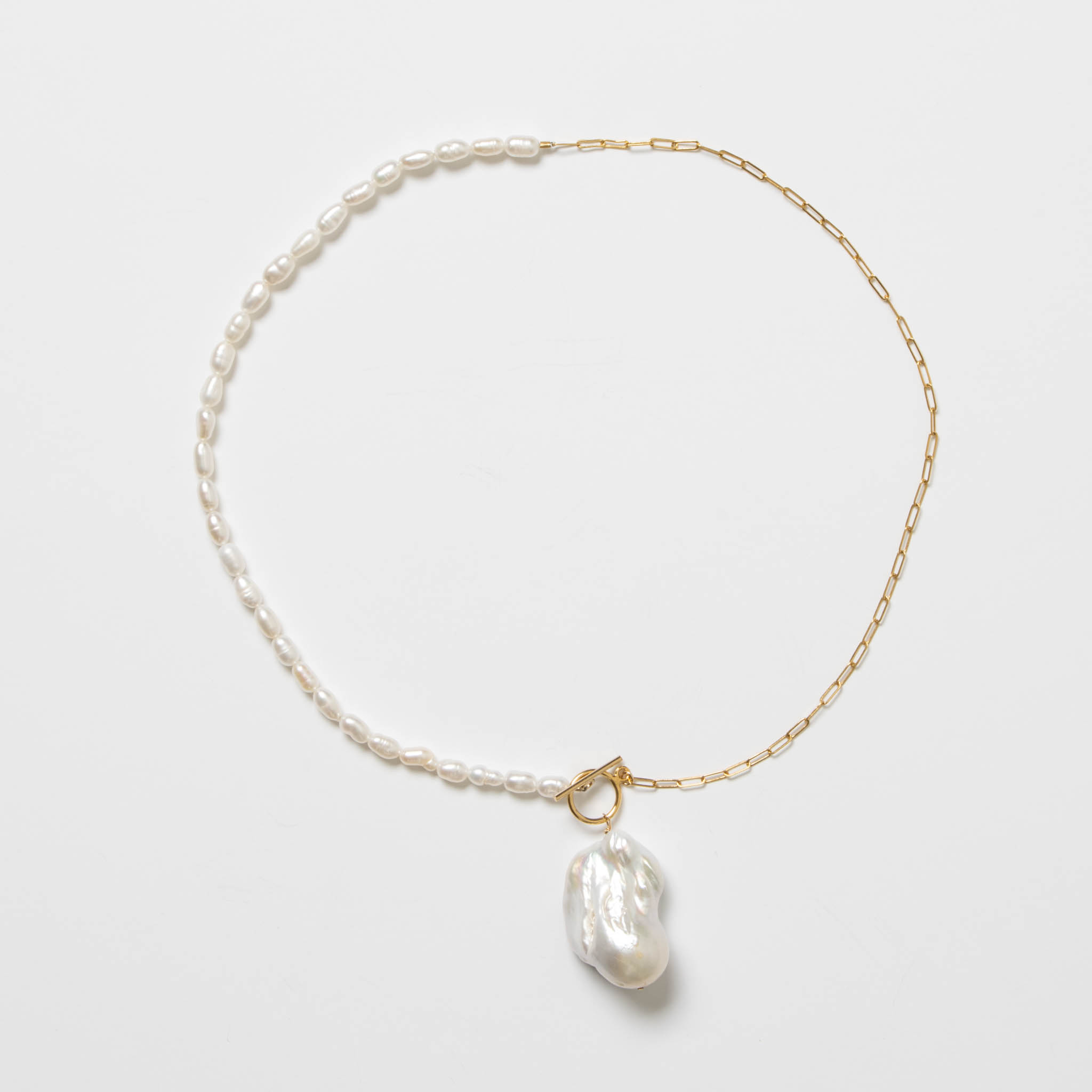 Colier statement din aur filat și perlă gigantică | Atelier Devi